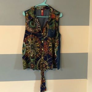 Brand New Apple Bottom Collared Tank Top